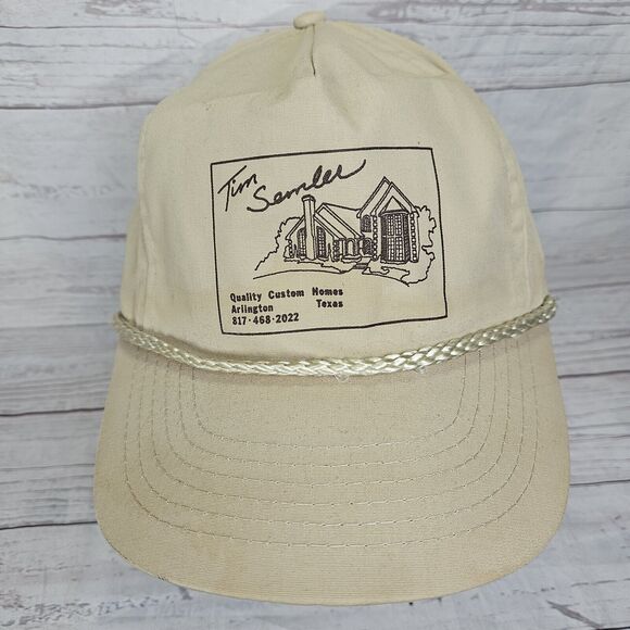 Vintage Designer Award Rope Hat Tim Semler Custom Qualit Homes Arlington Texas - Picture 2 of 10